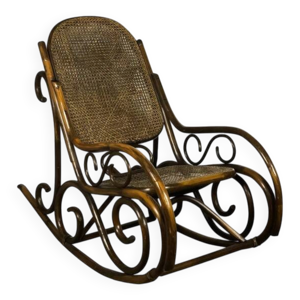 Chaise berçante en rotin - osier