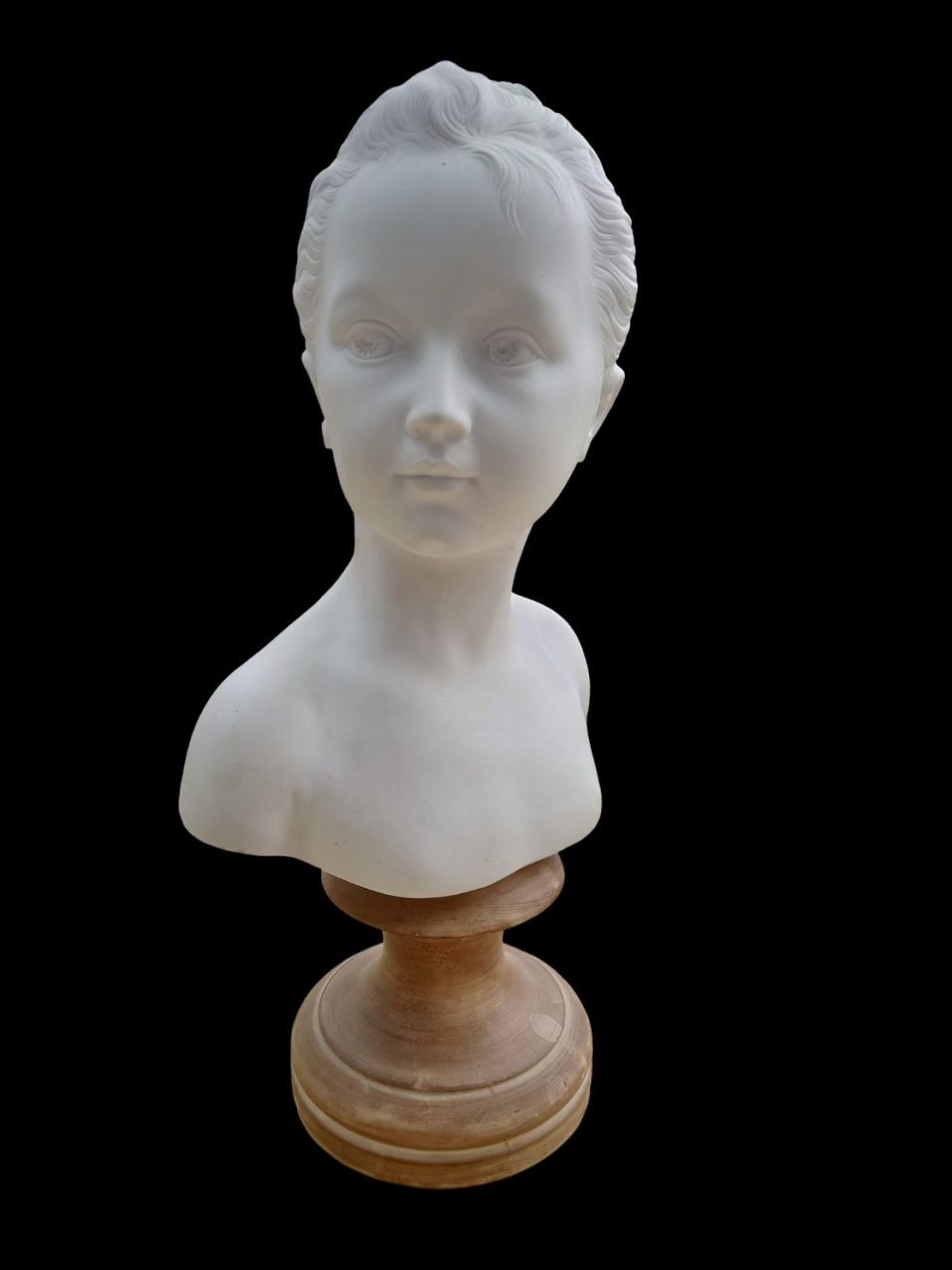 Biscuit bust louise Brongniart signed MNP Limoges XX century