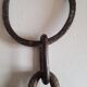 Round wrought iron mirror in the 1950s - 21cm