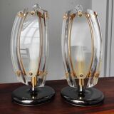Paire de lampes en verre, 1970