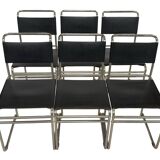 Set of 6 B5/B40 Chairs with Tubular Frame attributed to Marcel Breuer