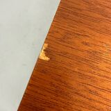 Extendable table with central leg, Italian design by Luigi Bartolini, vintage.