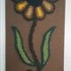 Grande tapisserie rétro à fleurs