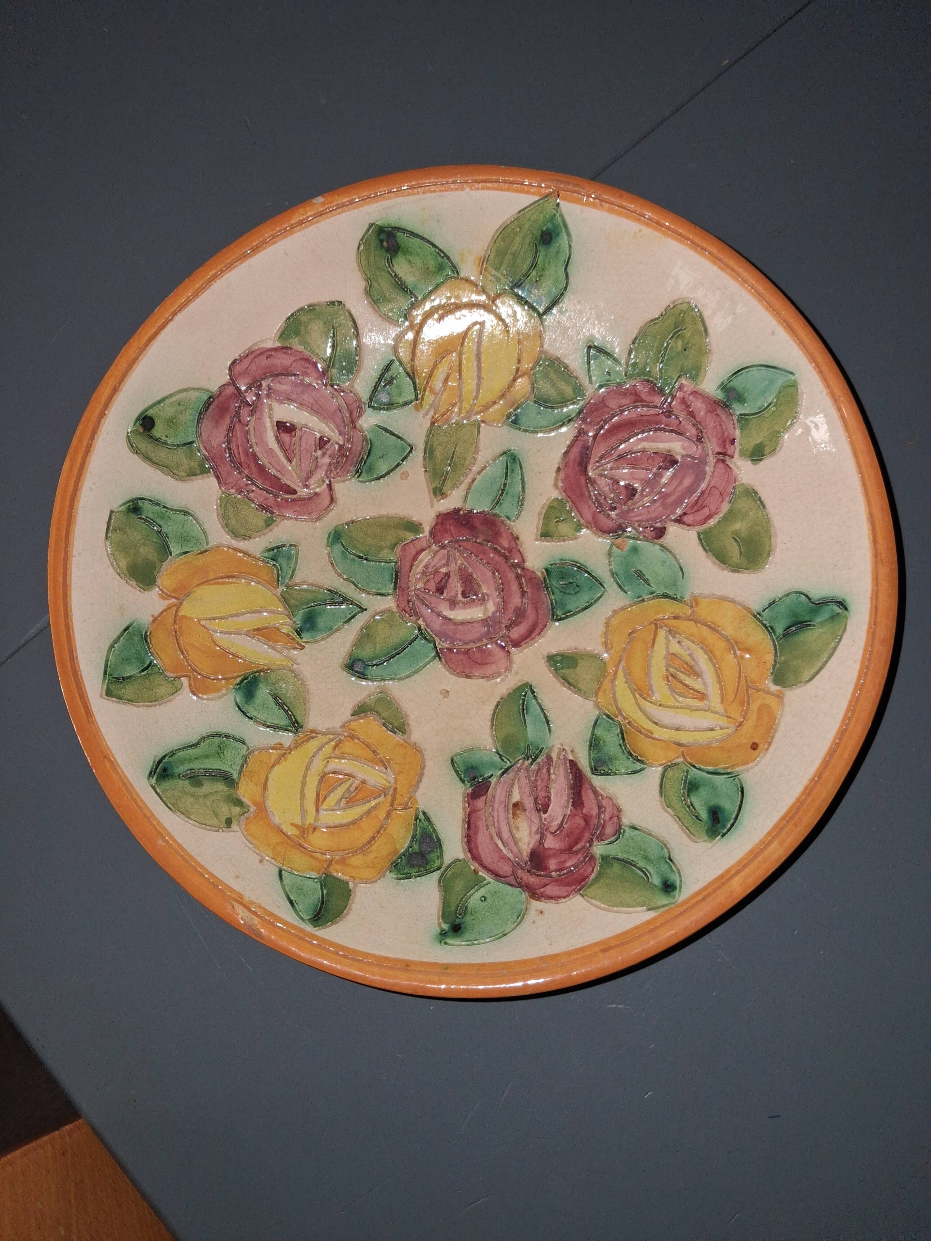 Vintage ceramic plate minaco