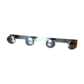 Coat door in chrome metal, 4 vintage pads 1950
