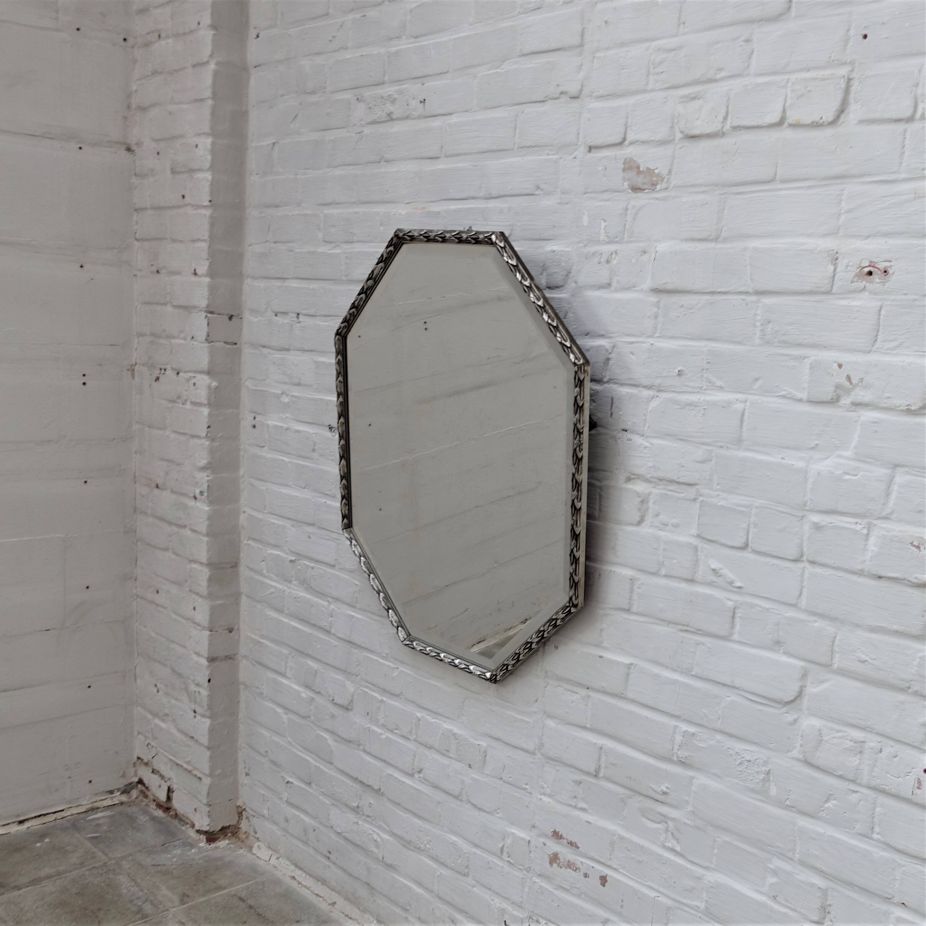 Vintage octagonal mirror