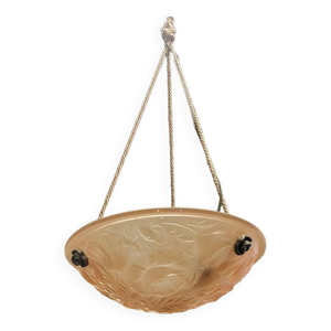Lustre vasque plafonnier rose decor
