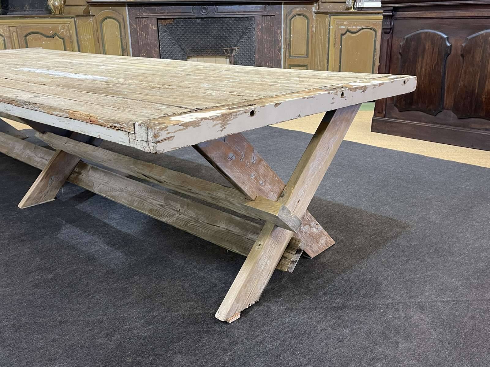 Workshop table in fir - carpenter's work from the 1970s-80s