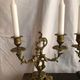 Pair of candlesticks in chiseled bronze and gilded 19th century France