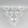 Baccarat, Epron service, set of 6 champagne glasses.