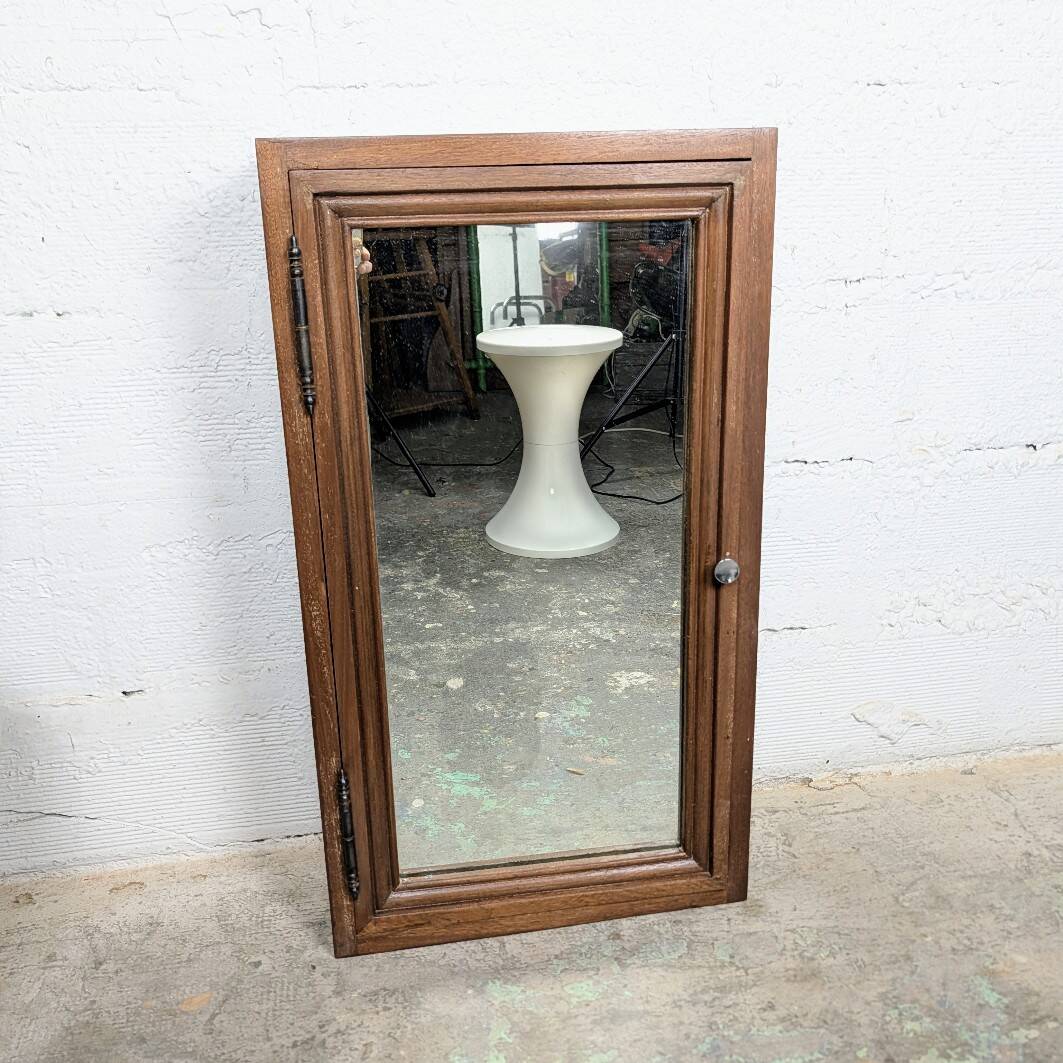 Vintage teak bathroom cabinet