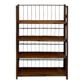 Étagère pliable italienne pour ustensiles de cuisine en bambou