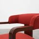 Art Deco red Reupholstered Chair, Belgium ca. 1920