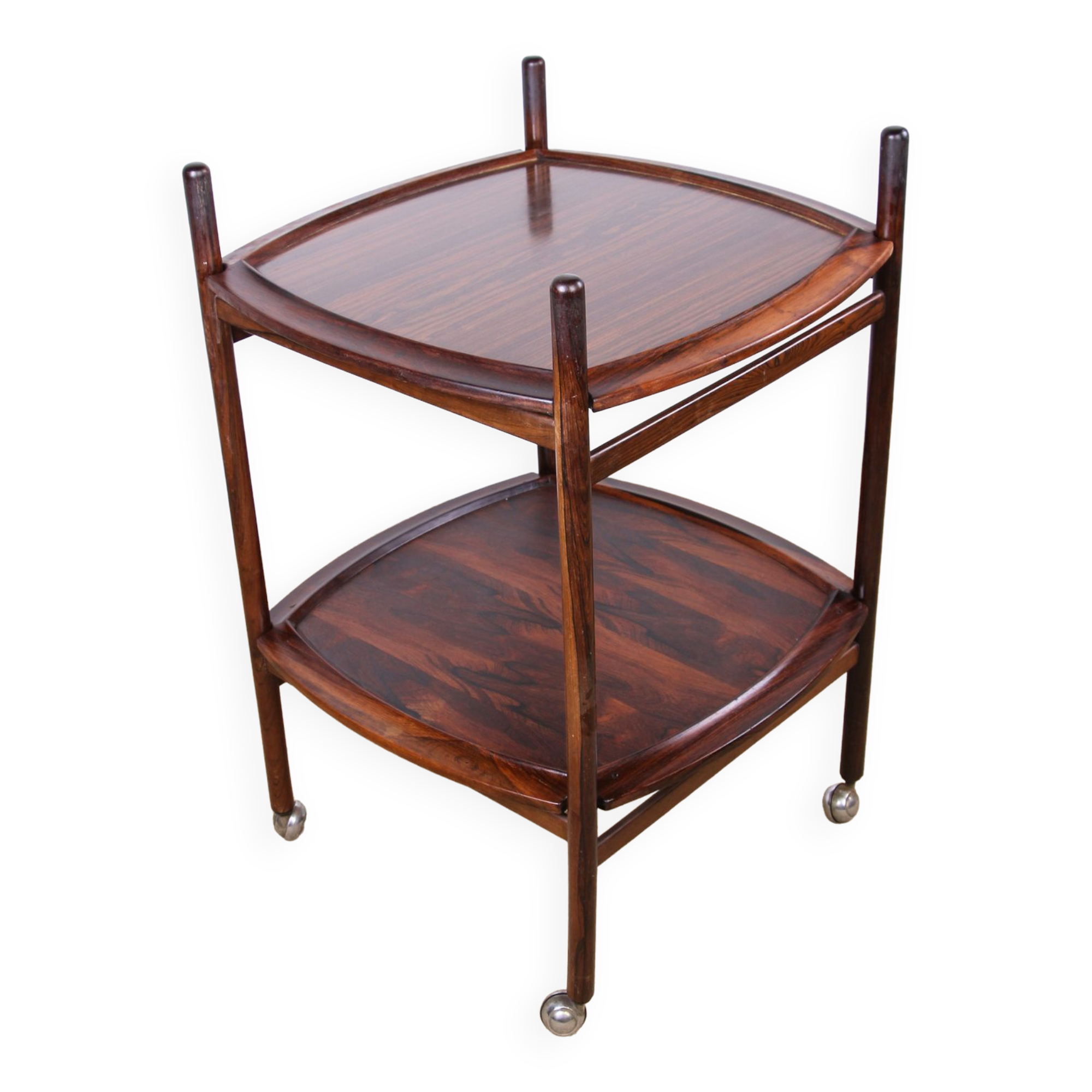 Brazilian service, 2 reversible trays Rosewood and Formica, Cantù Móveis for Interiores.