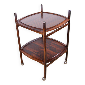 Desserte Brésilienne, 2 plateaux réversibles Palissandre et Formica, Cantù Móveis pour Interiores.