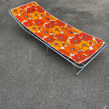 Orange vintage deckchair