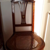 Set of two mahogany chairs, mother-of-pearl inlay, 1930s