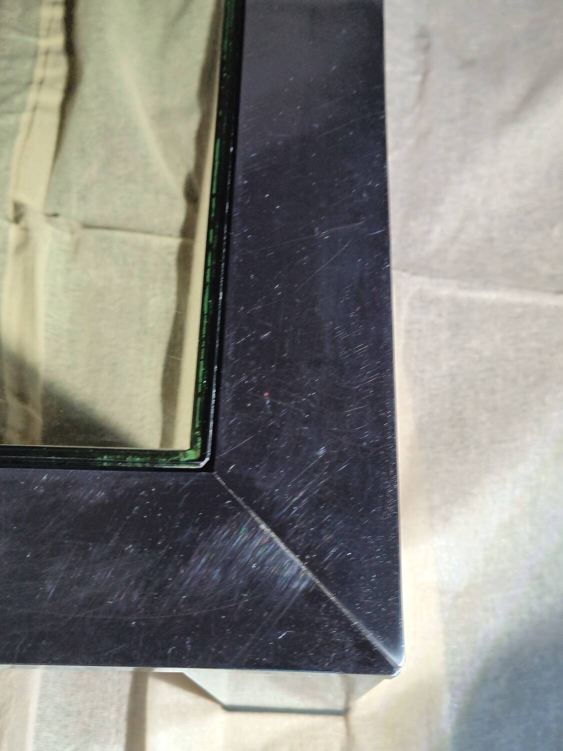 Thin chrome steel coffee table 70s