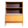 Scandinavian oak bookcase with tambour door, 1960s