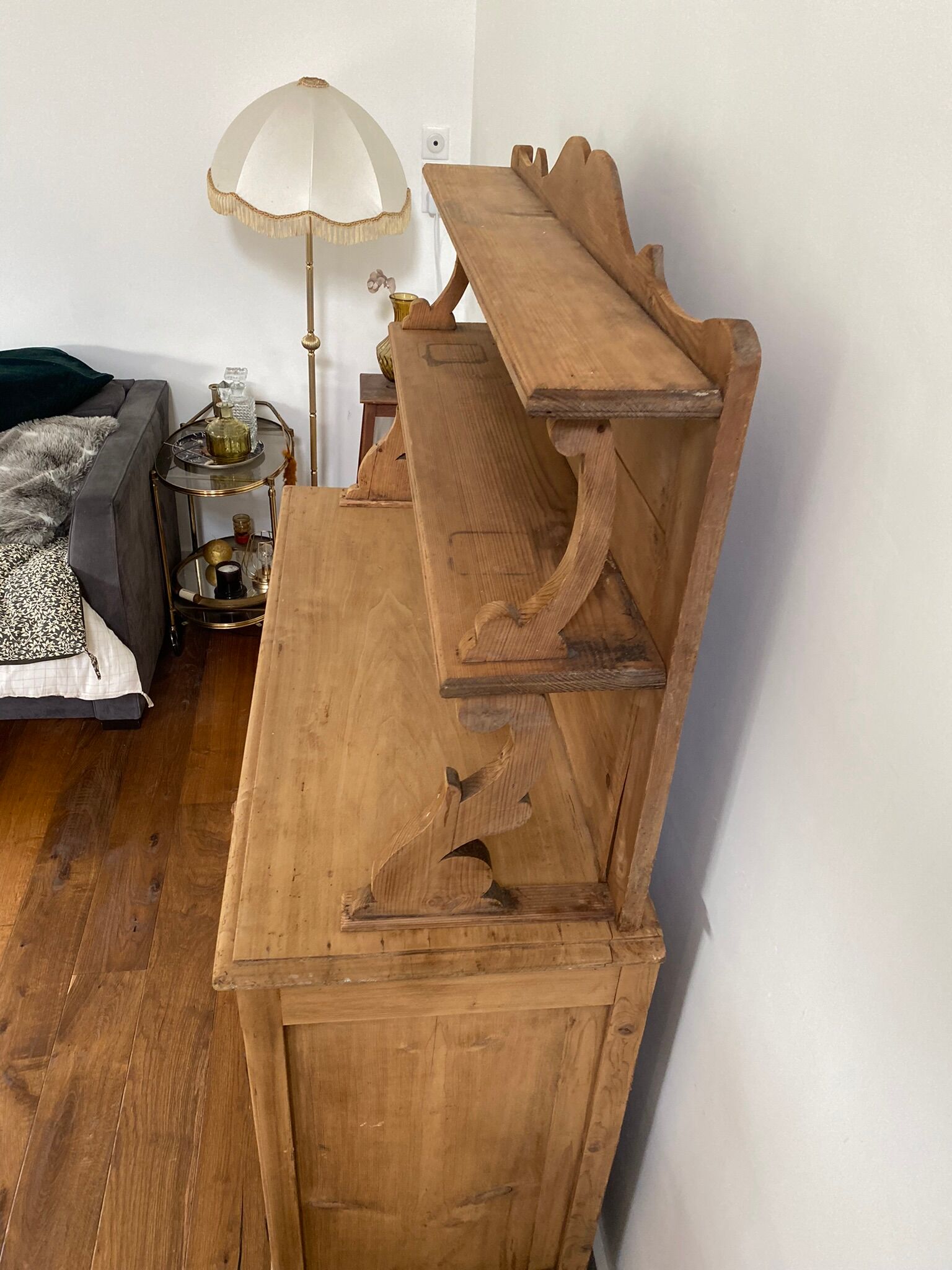 Sideboard old wooden dresser two bodies