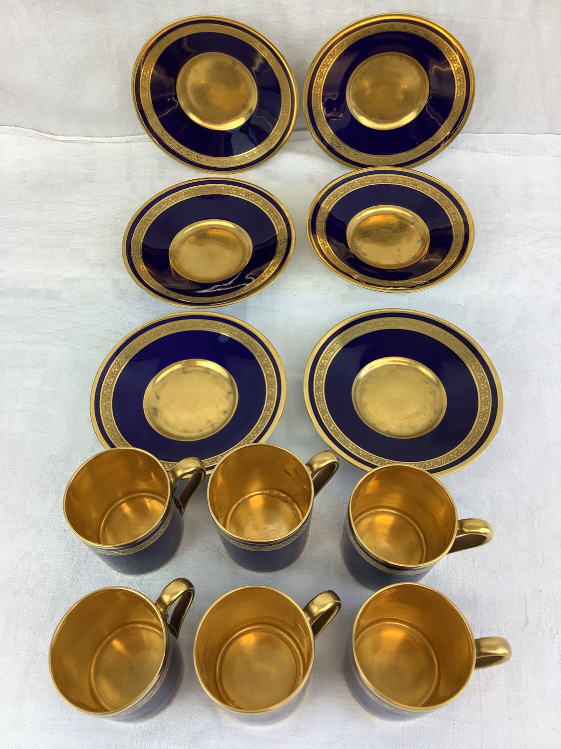 6 cups & saucers Tours porcelain