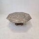 Italian octagon marble coffee table, 1980s