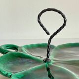 Vintage Glazed Ceramic Barbotine Dish