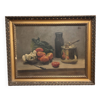 Painting - Oil on canvas Still life