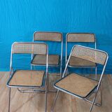Series 4 folding cane chairs