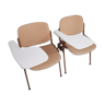 Pair of college chairs by  Giancarlo Piretti for Castelli