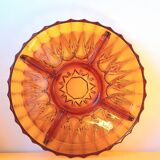 Servant cup in amber glass for aperitifs