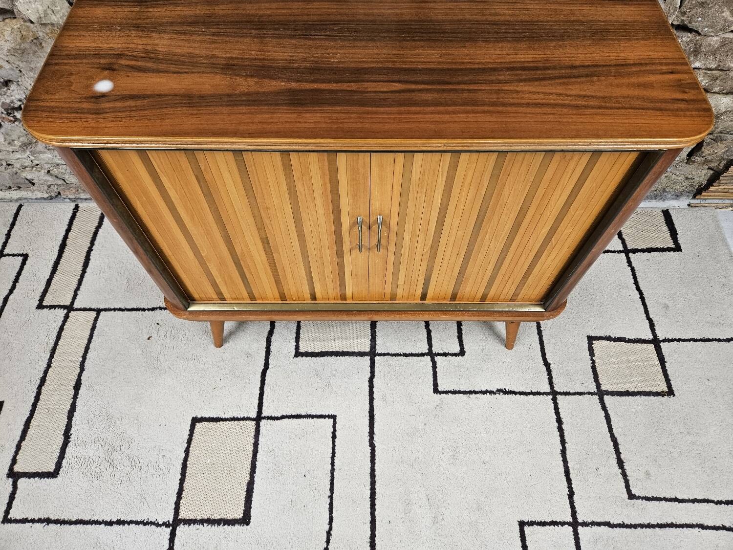Low sideboard in teak veneer 1960"