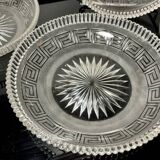 4 Baccarat plates in Greek key pattern 19th century