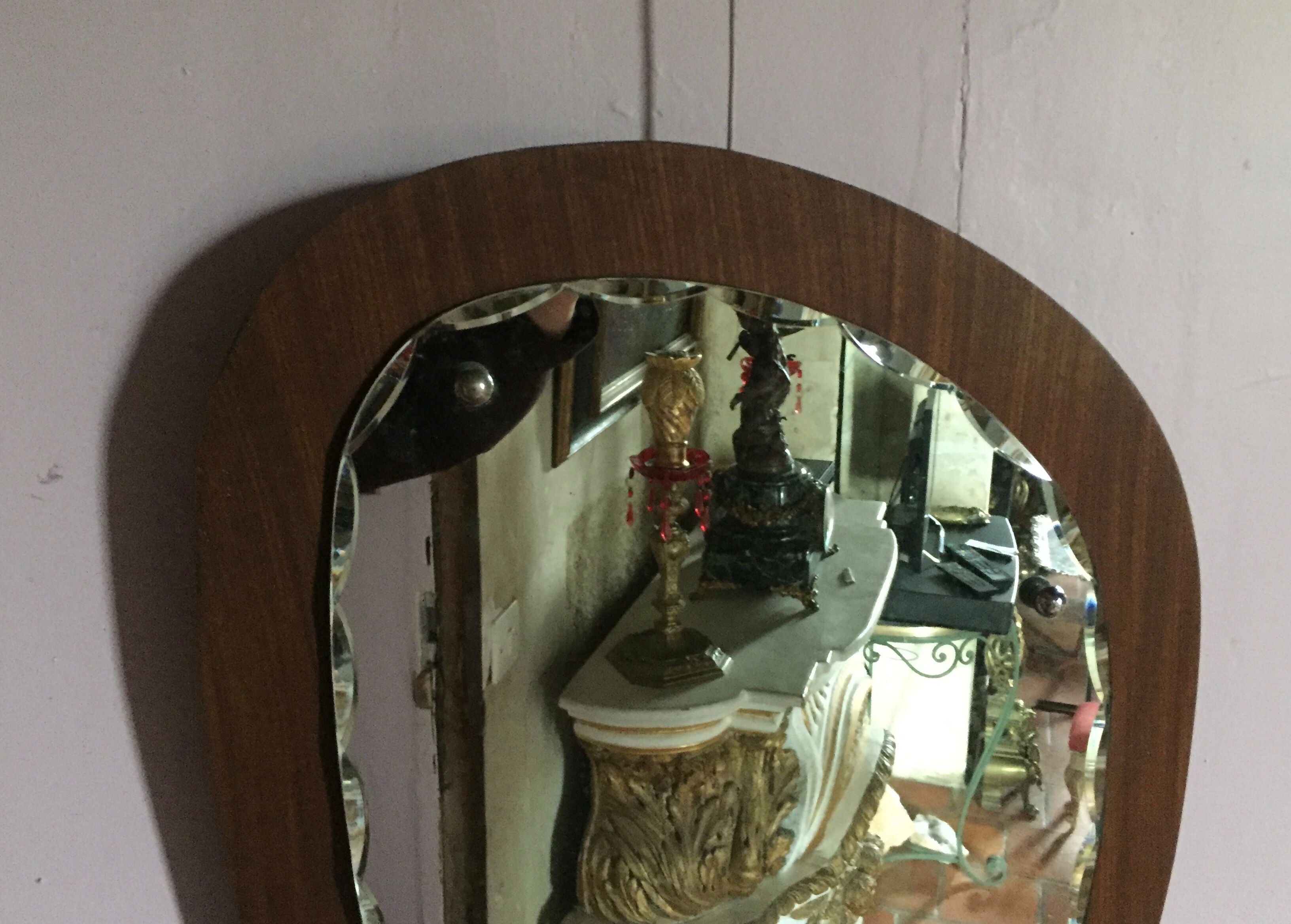 Asymmetric Scandinavian mirror 60 x 37 cm