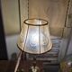 Antique lampshade in leather
