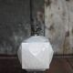 Cracked ceramic Art Deco lamp, table lamp, cube-shaped lamp.