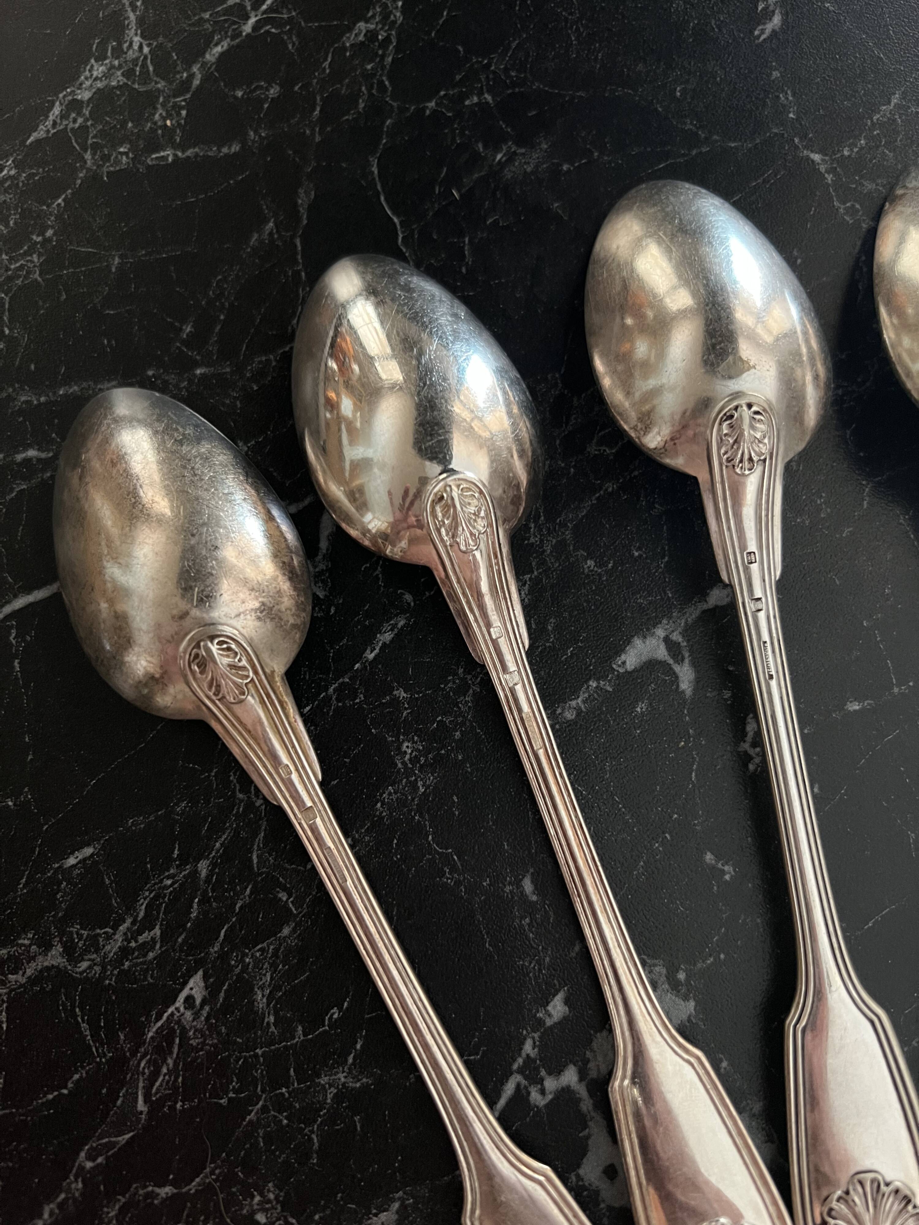 Set of 6 Christofle silver plated soup spoons - Vendôme Coquillage