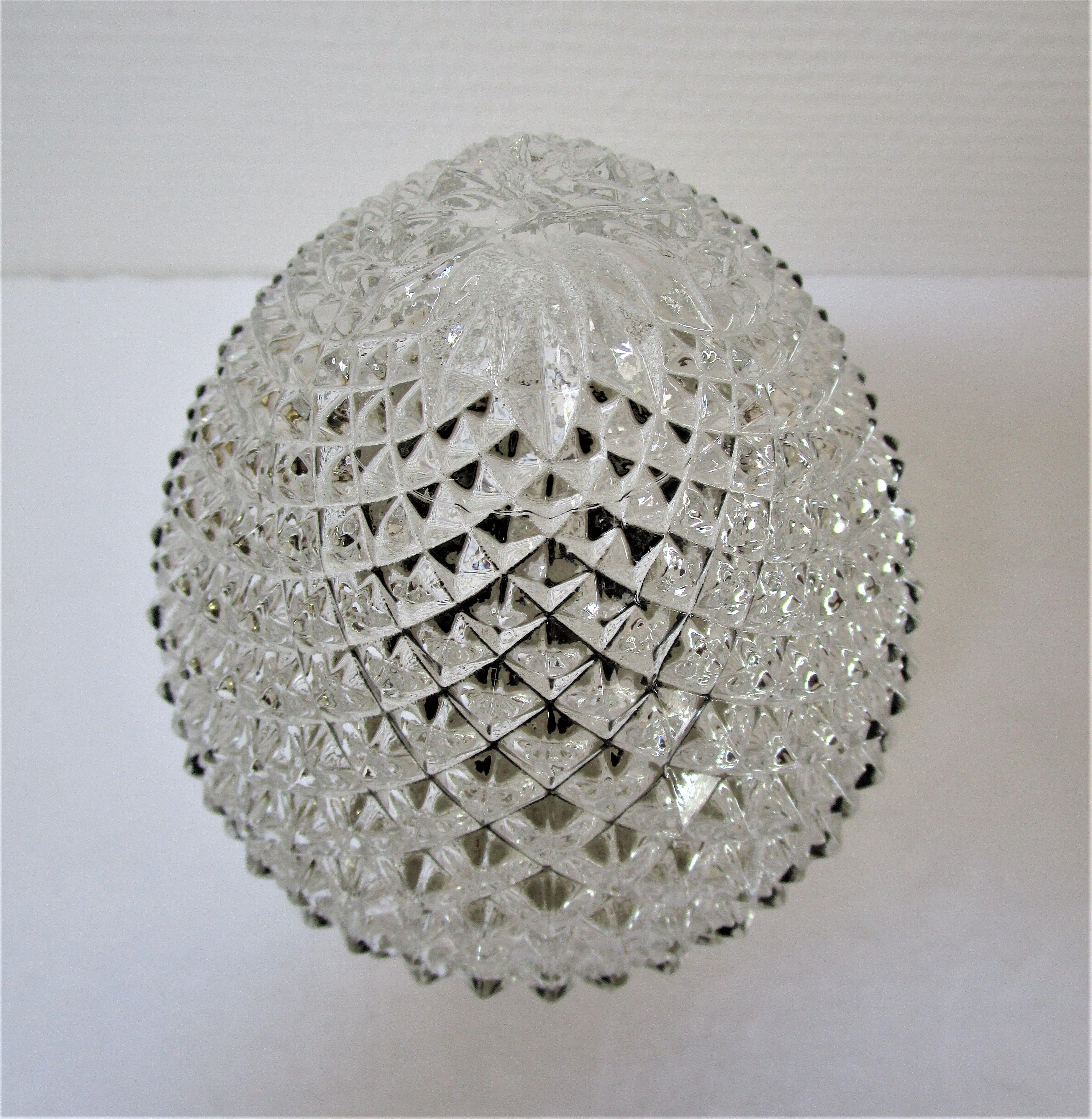 Vintage glass pine cone lamp 1970