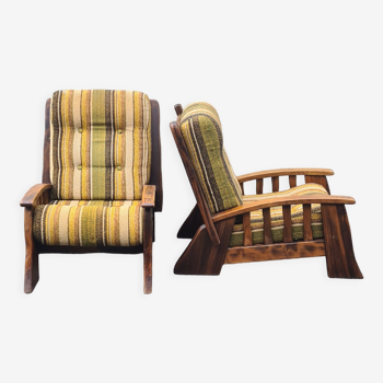 Oak armchairs