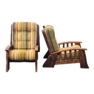 Oak armchairs