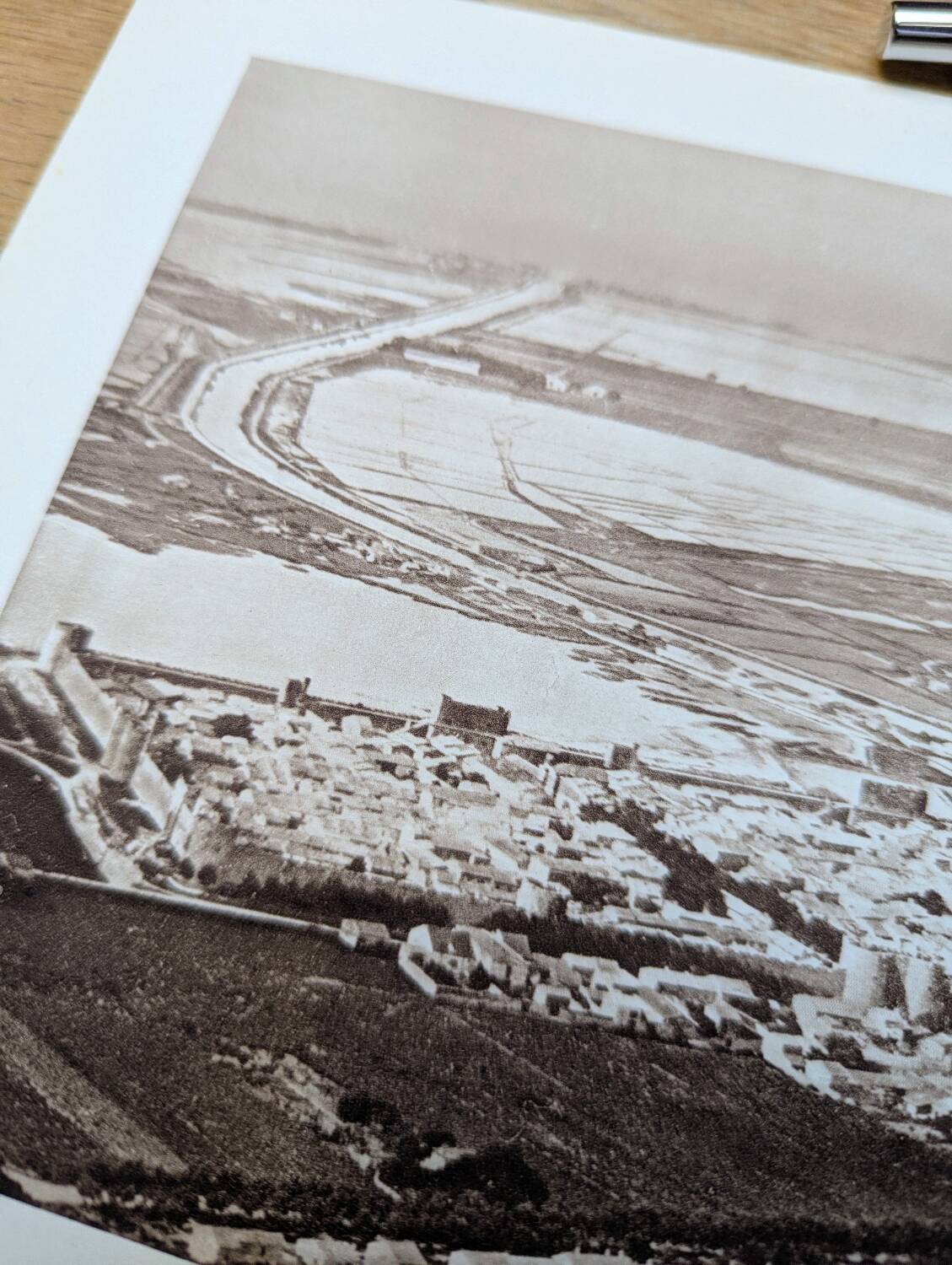Aigues-Mortes, vintage, photo plate printed in 1935.