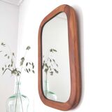 Miroir en bois vintage angles arrondis 37x57cm