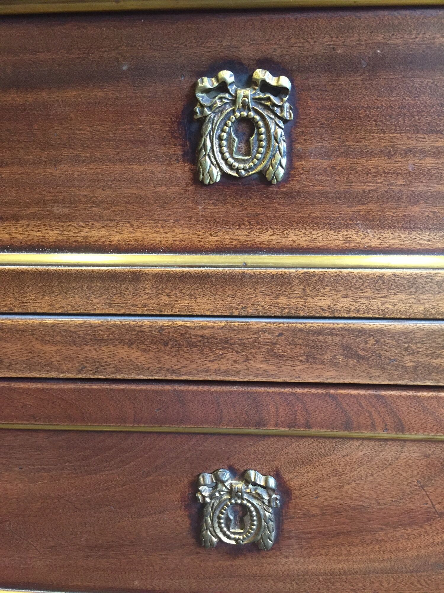 Louis xvi style chest of drawers in mahogany
