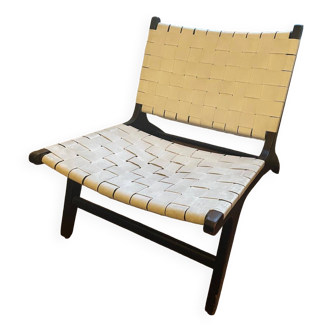 Cfoc chaise laniere en cuir