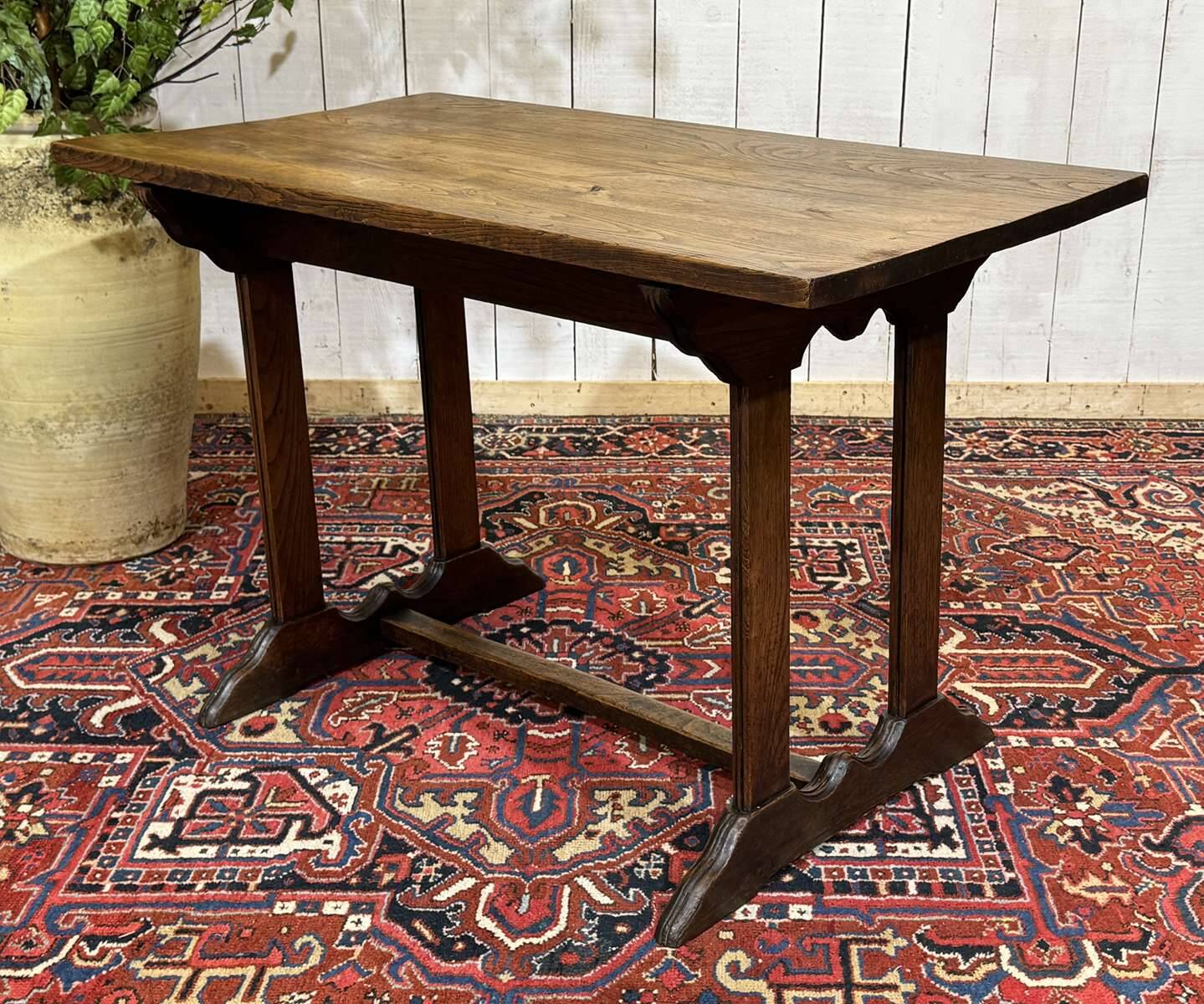 Bistro table in chestnut from the 1950s.