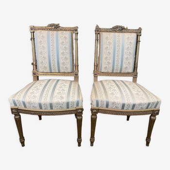 Paire de chaises style Louis XVI