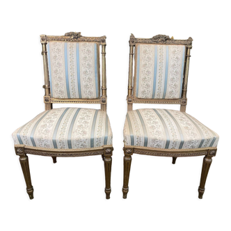 Paire de chaises style Louis XVI