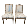 Paire de chaises style Louis XVI