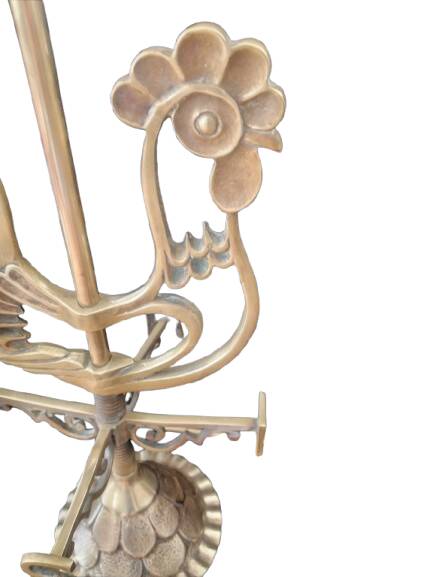 Max Le Verrier rooster candle holder