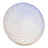 Contemporary Italian Milky-White Swirls Murano Glass Flush Mount or Wall Sc